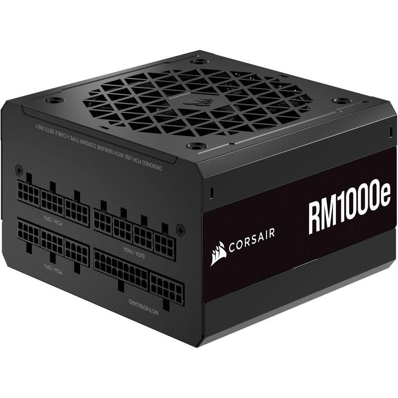 CORSAIR - RMe Series RM1000e 80 PLUS Gold Fully Modular Low-Noise ATX 3.0 and PCIE 5.0 Power Supply PSU - Black