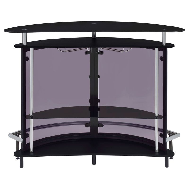 Amarillo 2-tier Bar Unit Black and Chrome