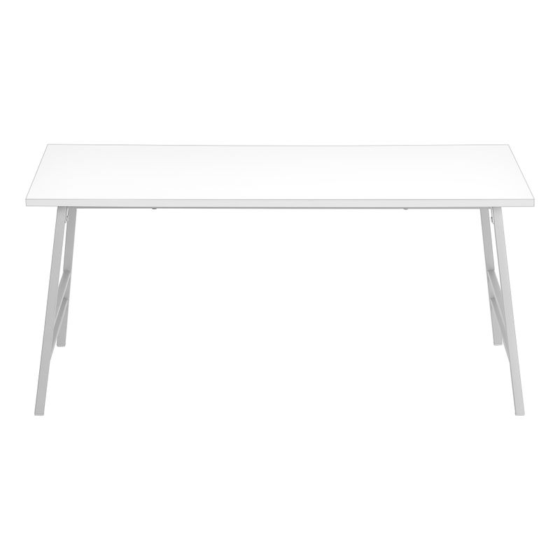 Coffee Table/ Accent/ Cocktail/ Rectangular/ Living Room/ 40"L/ Metal/ Laminate/ White/ Grey/ Contemporary/ Modern