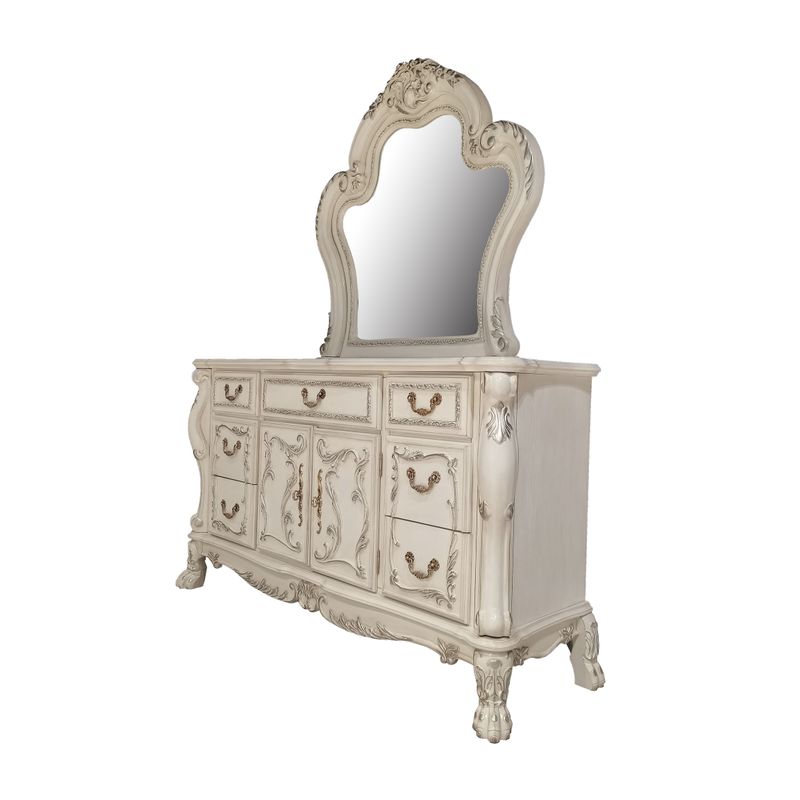 ACME Dresden Dresser, Bone White Finish