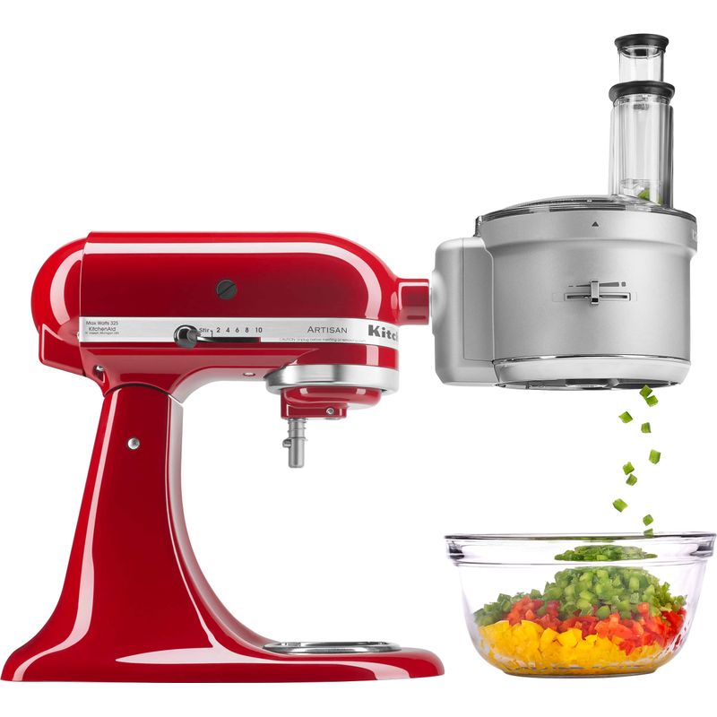 KitchenAid - KSM2FPA Food Processor Attachment Kit with Commercial Style Dicing - Silver