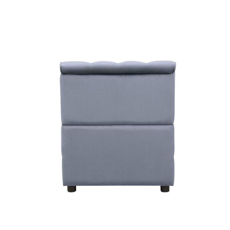 ACME Bois II Modular - Armless Chair, Gray Velvet
