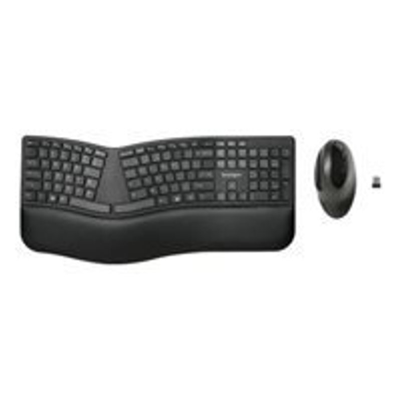 Kensington Pro Fit Ergo Wireless Keyboard and Mouse - keyboard and mouse set - US - black Input Device