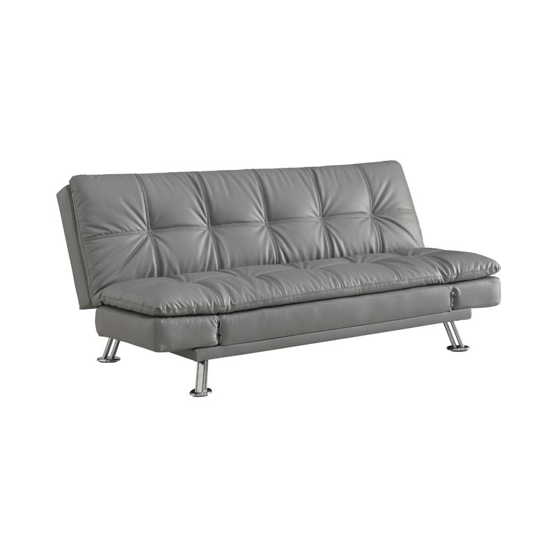 Dilleston Tufted Back Upholstered Sofa Bed Grey