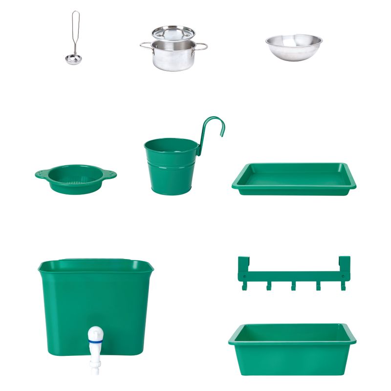 Wooden Outdoor Kitchen Playset w/ Accessories Ages 3+ Years