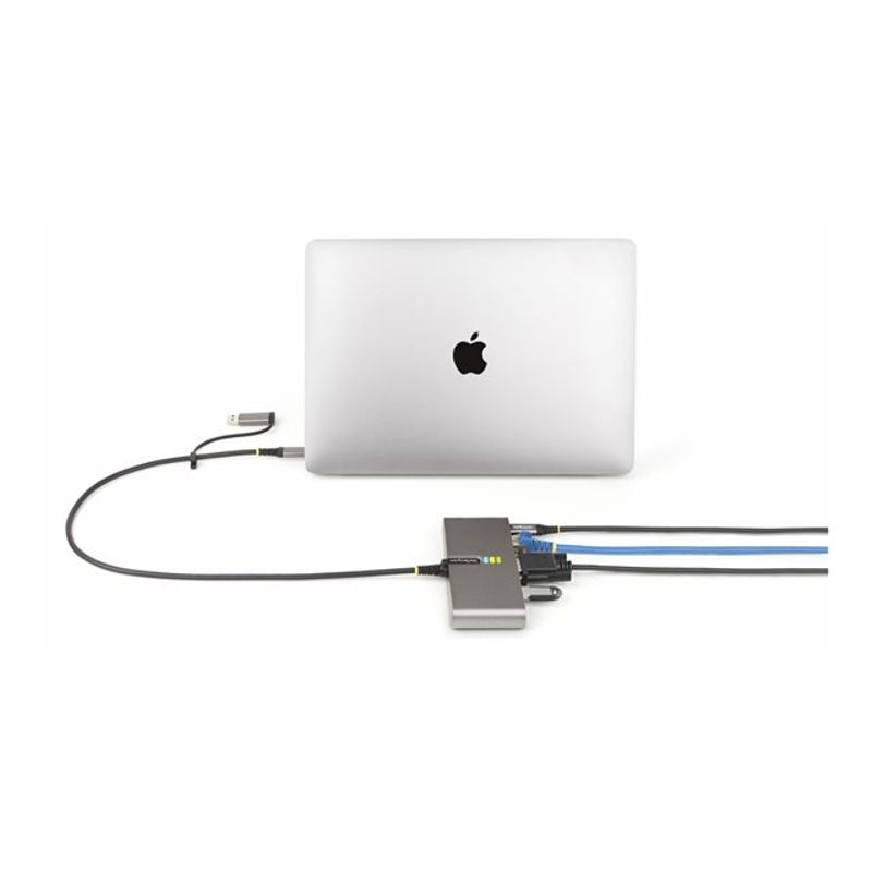StarTech.com 2-Port USB-C/USB-A Hub with GbE and RS232 Serial 2x USB-A - hub - 2 ports