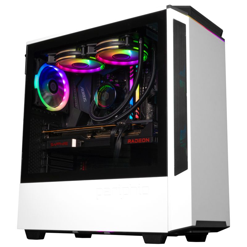 Periphio Nova Prebuilt Gaming PC - VR Ready, Liquid Cooled AMD Ryzen 5 5600X (4.6GHz Turbo), Radeon RX 6800 XT (16GB), 1TB M.2 NVMe SSD, 16G