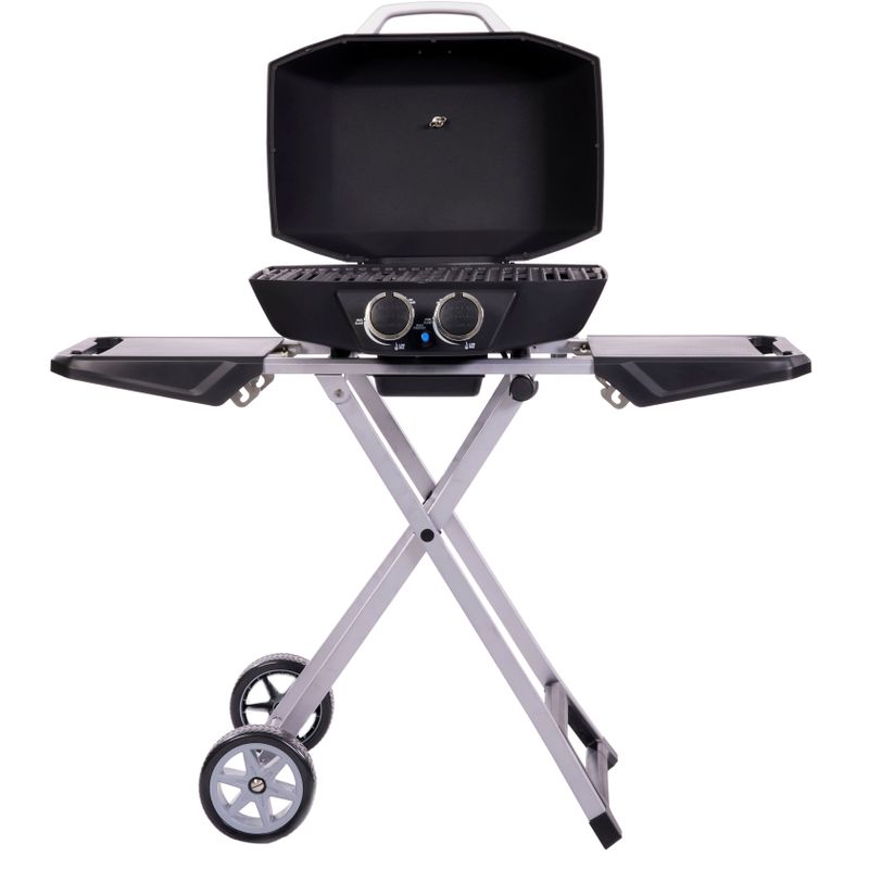 Pit Boss - 2-Burner Portable Gas Grill with Collapsible Cart - Black Sand