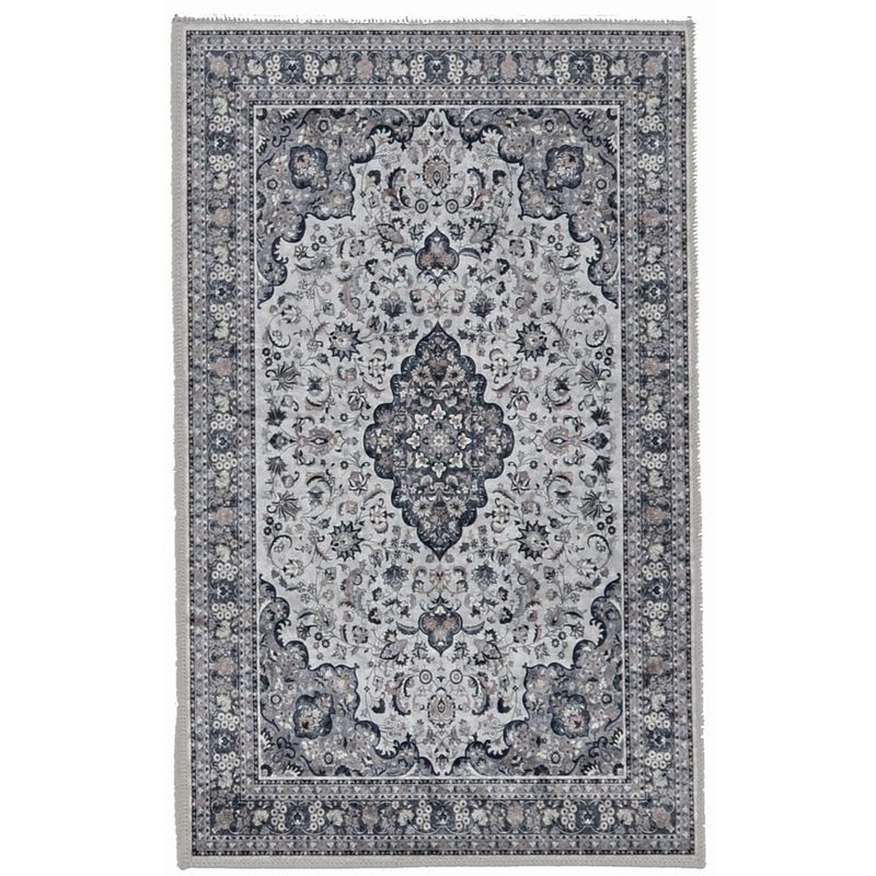 Hungas Cream And Gray 2.2X3.2 Area Rug