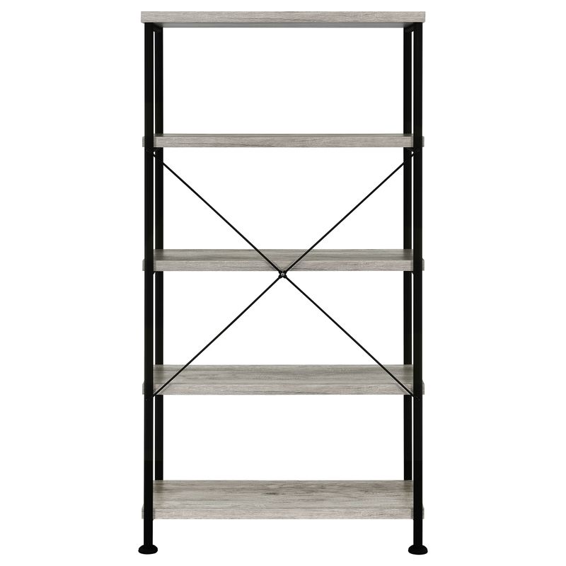 Analiese 4-shelf Bookcase Grey Driftwood