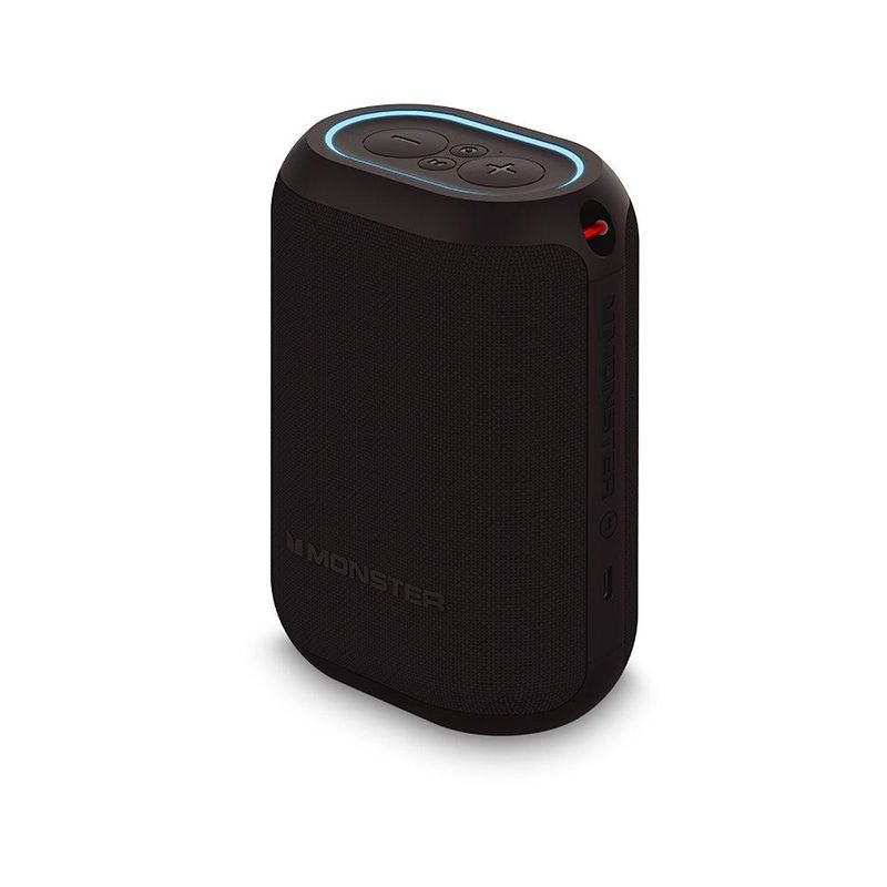 Monster - DNA One Portable Wireless Speaker w/ Qi Wireless Charger Black