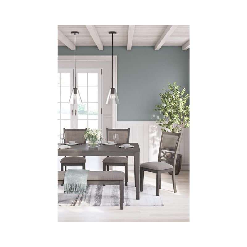 Wrenning Dining Table and 4 Chairs and Bench (Set of 6)