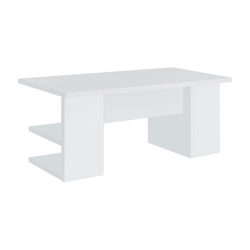 Alice Writing Desk with Open Shelves White