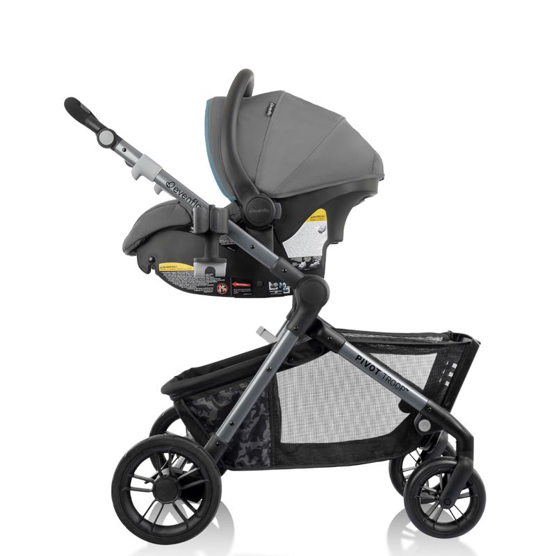 Pivot Troop Child & Pet Travel System w/ LiteMax Car Seat Moonstone Gray