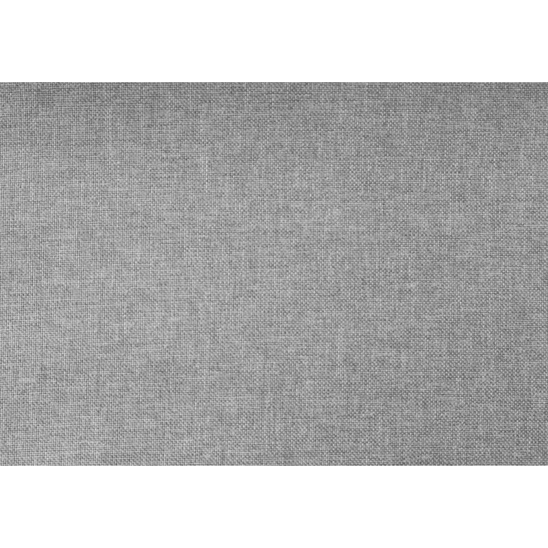 Bed - Queen Size / Grey Linen With Chrome Trim