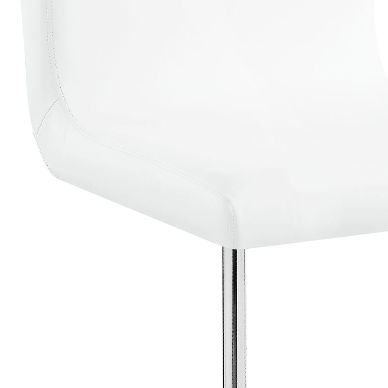 ACME Palton Side Chair (Set-2), White Synthetic Leather & Chrome Finish