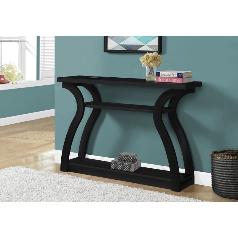 Accent Table/ Console/ Entryway/ Narrow/ Sofa/ Living Room/ Bedroom/ Laminate/ Black/ Contemporary/ Modern