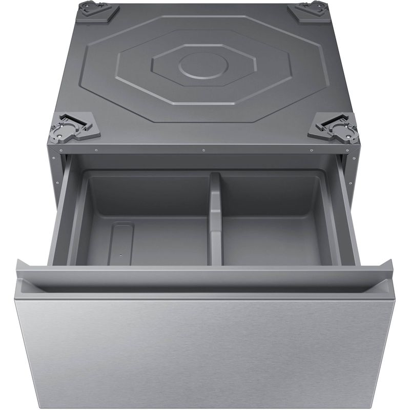 Samsung - Bespoke 27-in Laundry Pedestal with Storage Drawer - Silver steel