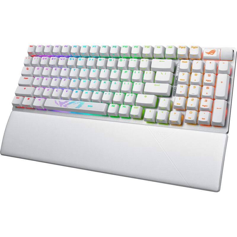 ASUS - ROG Strix Scope II 96 Full Size Wireless Mechanical Gaming Keyboard with Hot-Swappable ROG NX Snow Switches - White