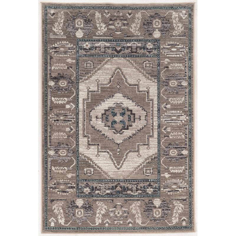 Vernell Gray And Blue 2X3 Area Rug