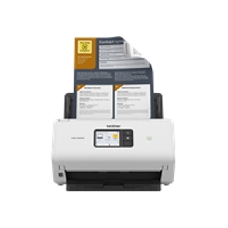 Brother - ADS-3300W Wireless High-Speed Desktop Scanner - White