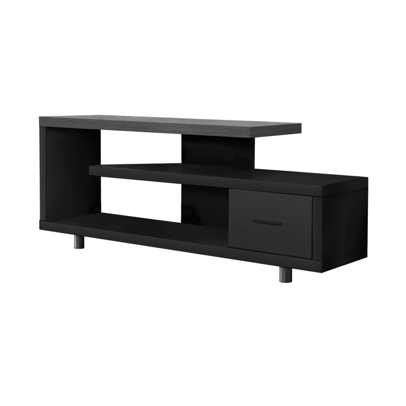 TV Stand/ 60 Inch/ Console/ Media Entertainment Center/ Storage Cabinet/ Living Room/ Bedroom/ Laminate/ Black/ Grey/ Contemporary/ Modern