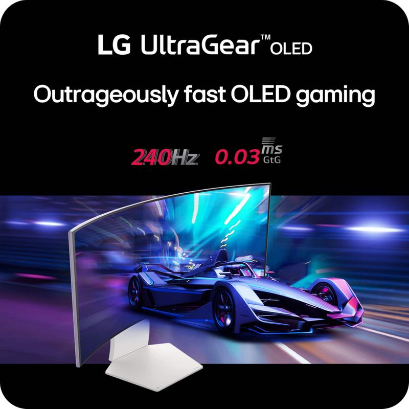 LG - UltraGear 34" OLED Curved WQHD 240Hz 0.03ms FreeSync and NVIDIA G-SYNC Compatible Gaming Monitor with HDR400 - White