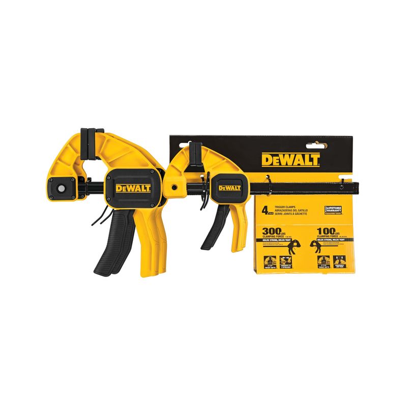 DeWalt - Medium & Large Trigger Clamps 4pk