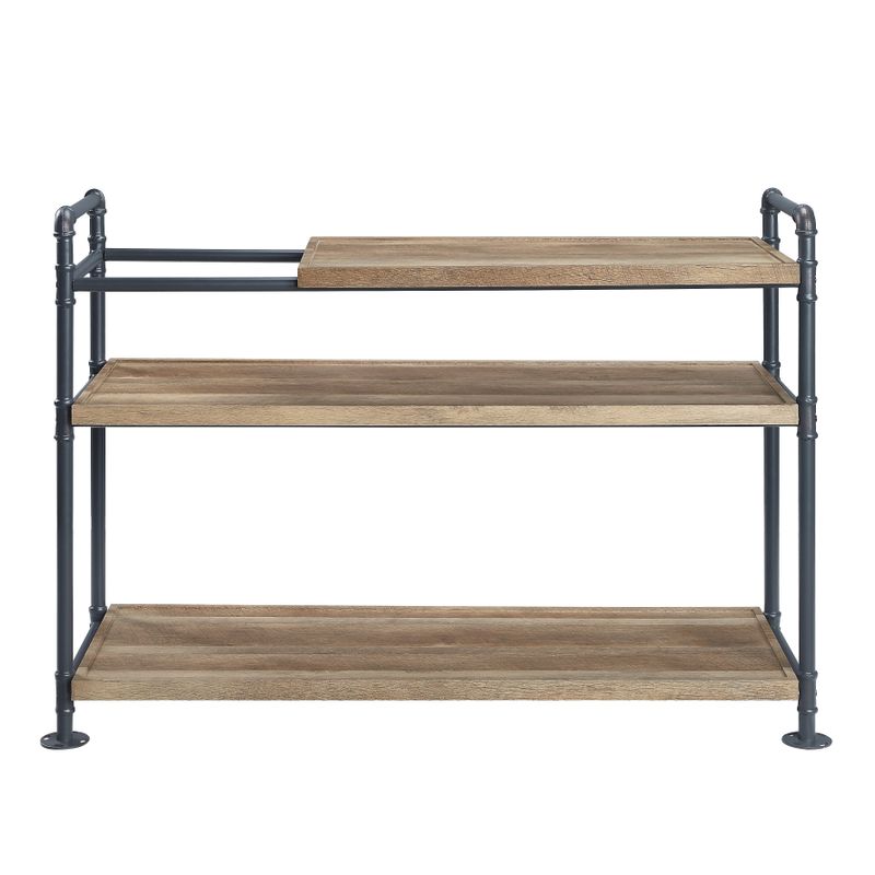 ACME Brantley Bookshelf, Oak & Sandy Black Finish