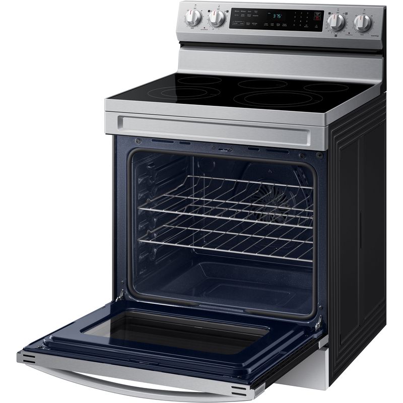 Samsung 6.3-Cu. Ft. Smart Freestanding Electric Range with No-Preheat Air Fry and Convection, Stainless Steel