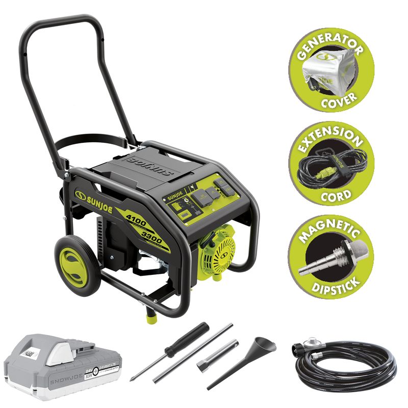 4,100/3,300-Running Watt Propane Powered Portable Generator w/Bonus Accessories