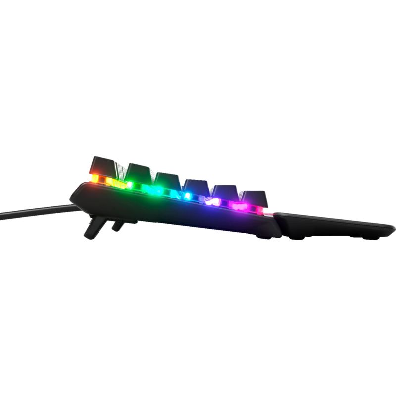 SteelSeries - Apex 7 Full Size Wired Mechanical Red Linear Switch Gaming Keyboard with Rapid Tap - Black