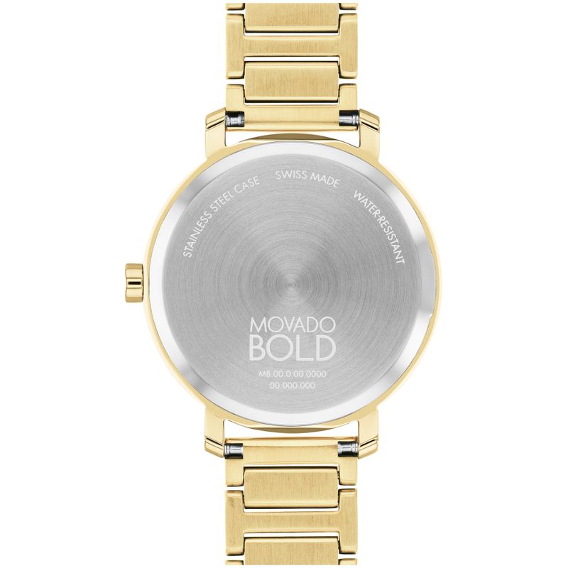 Movado - Ladies' Bold Evolution 2.0 Gold-Tone SS Watch w/ Crystal Dot Gold Dial