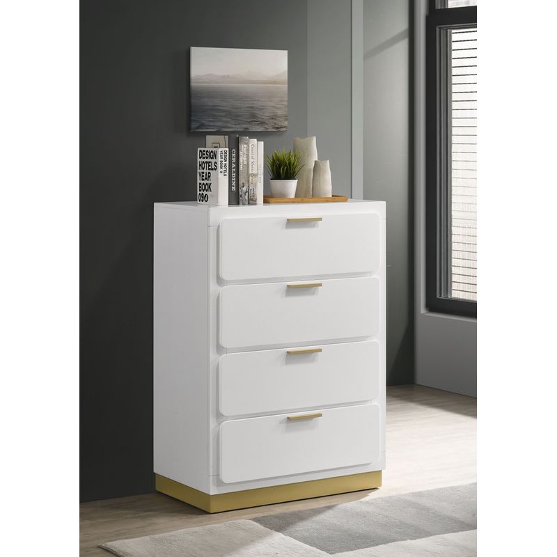 Rent to own Caraway 4drawer Bedroom Chest White