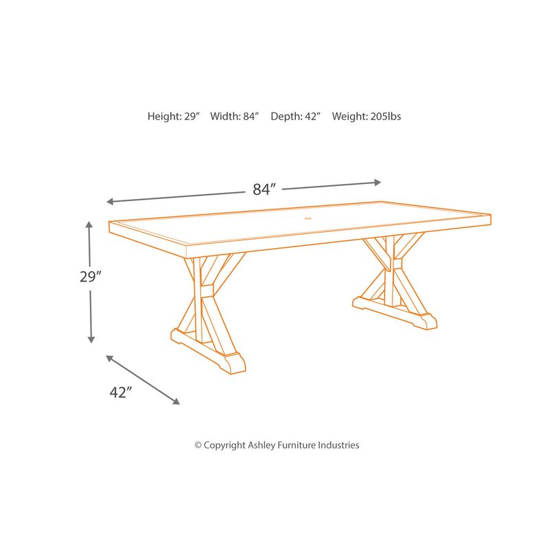 Beachcroft Dining Table with Umbrella Option
