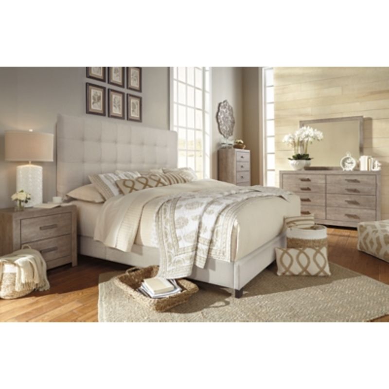 Beige Dolante Queen Upholstered Bed