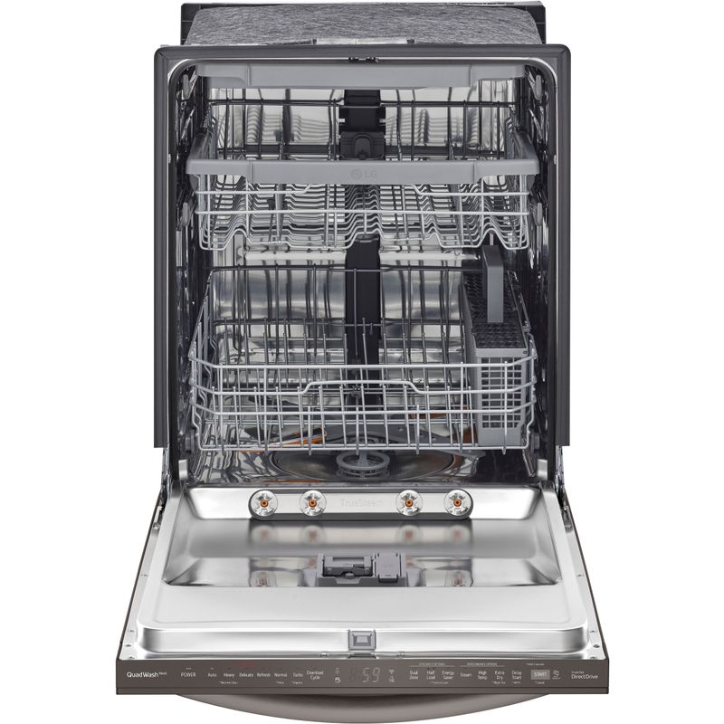 LG Top Control Wi-Fi Enabled Dishwasher with TrueSteam and 3rd Rack in Black Stainless Steel