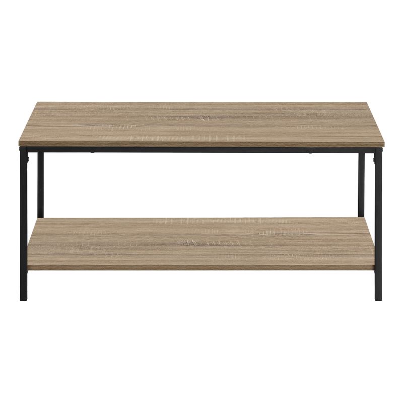 Coffee Table/ Accent/ Cocktail/ Rectangular/ Living Room/ 40"L/ Metal/ Laminate/ Brown/ Black/ Contemporary/ Modern