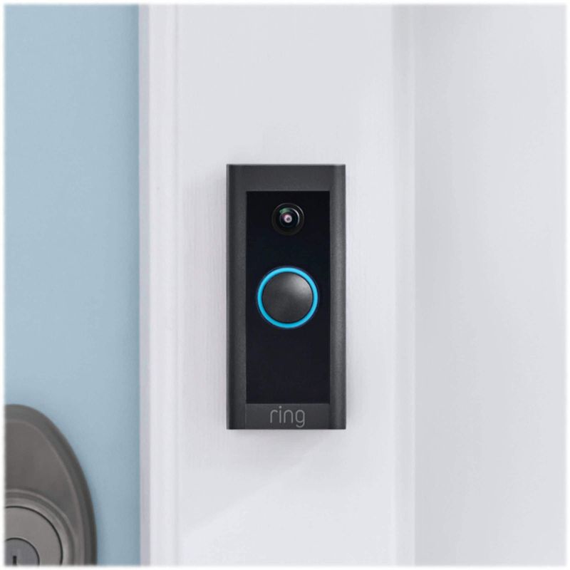 Ring - Wi-Fi Video Doorbell - Wired - Black