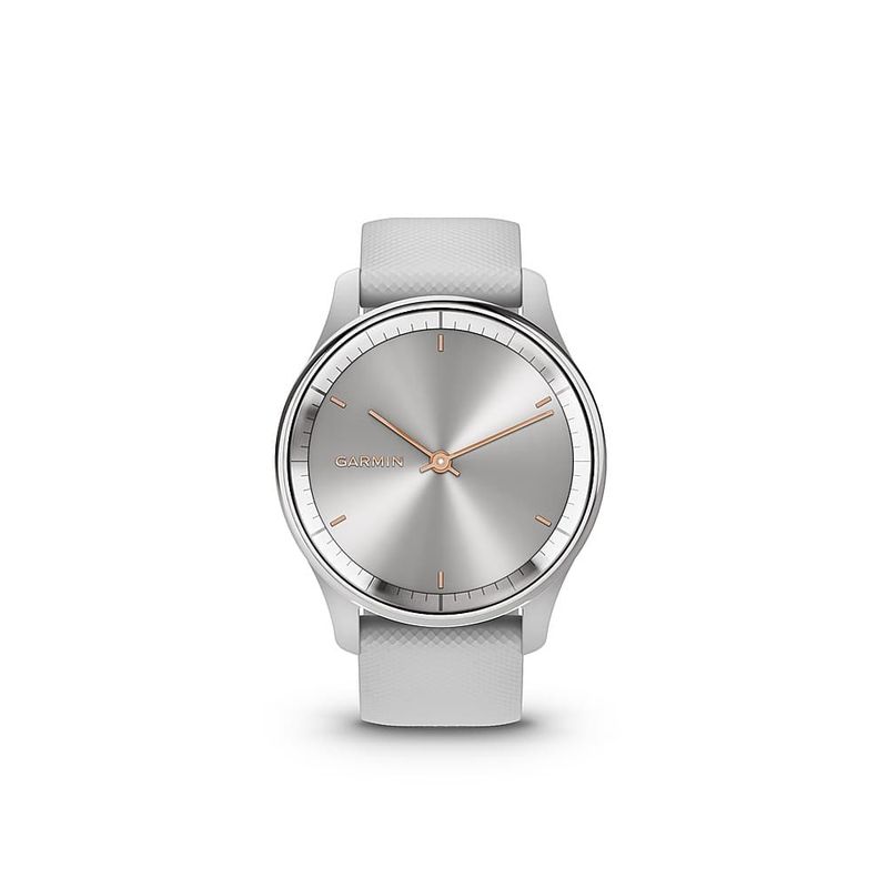 Garmin - vívomove Trend Hybrid Smartwatch 40 mm Fiber-Reinforced Polymer - Silver Stainless Steel