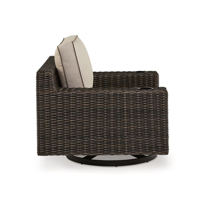 Coastline Bay Outdoor Swivel Lounge with Cushion