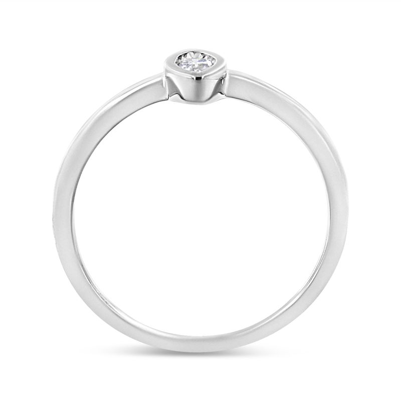 .925 Sterling Silver 1/20 Cttw Diamond Marquise Shaped Promise Ring (J-K Color, I1-I2 Clarity) - Size 8