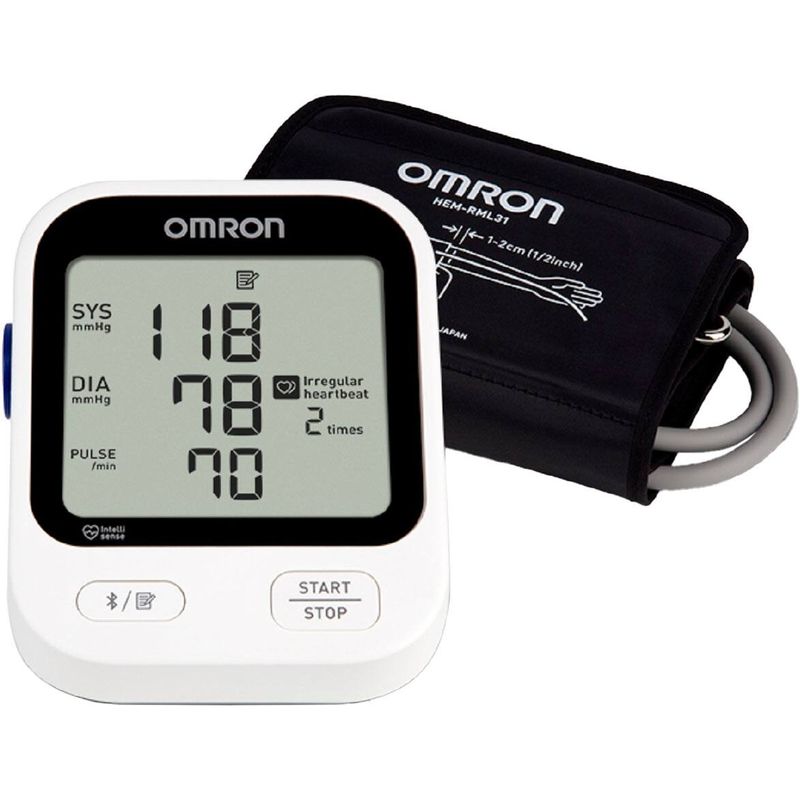 OMRON 5 Series Blood Pressure Monitor (BP7255), Upper Arm Cuff, Digital Bluetooth Blood Pressure Machine - White