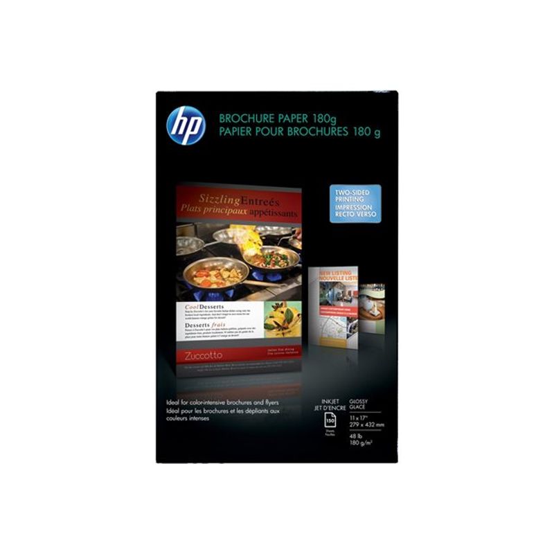 HP Inkjet Brochure Paper - brochure paper - glossy - 150 sheet(s) - Tabloid (11 in x 17 in) - 180 g/m 