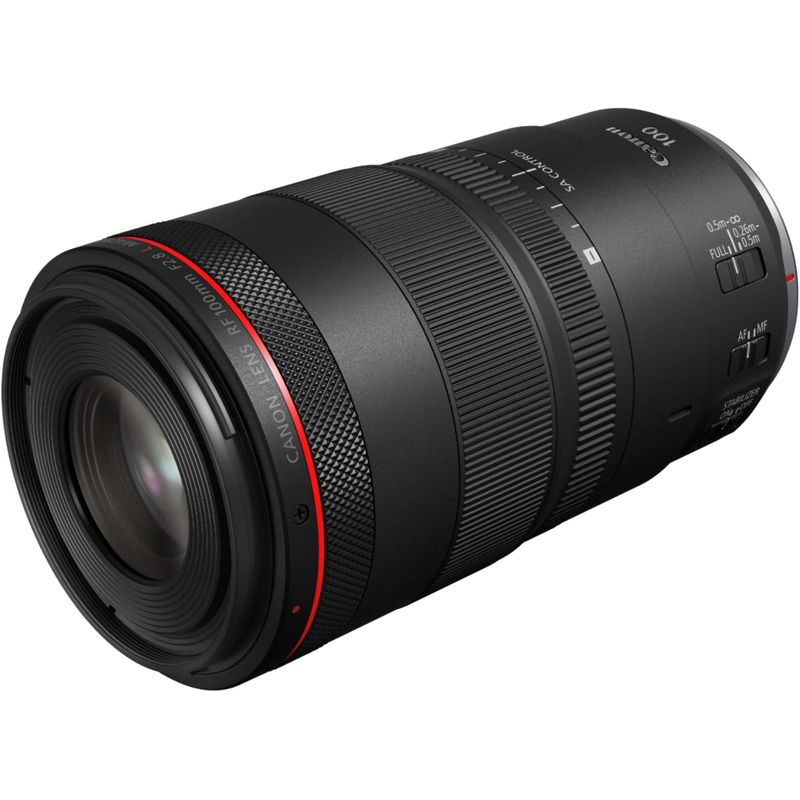 Canon - RF100mm F2.8 L MACRO IS USM Telephoto Lens for EOS R-Series Cameras - Black