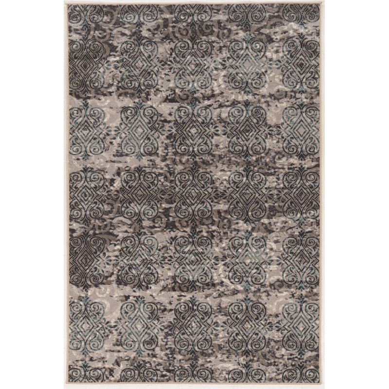 Valma Gray And Blue 2X3 Area Rug