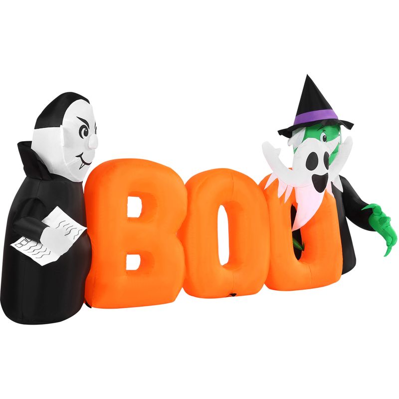 6.5-Ft. Wide Pre-lit Inflatable Boo Sign