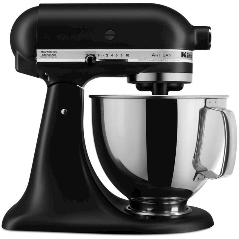 KitchenAid - Artisan Series 5 Quart Tilt-Head Stand Mixer - KSM150PSBM - Black Matte