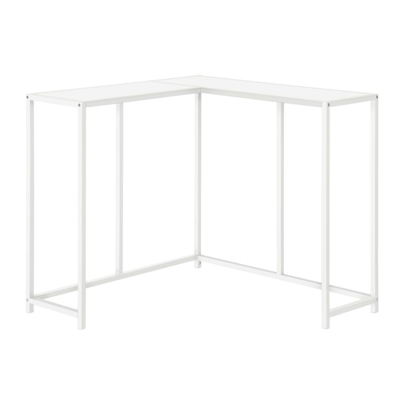 Accent Table/ Console/ Entryway/ Narrow/ Corner/ Living Room/ Bedroom/ Metal/ Laminate/ White/ Contemporary/ Modern