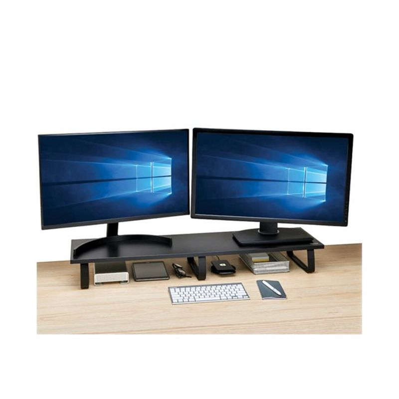 Tripp Lite Extra-Wide Dual-Monitor Riser for Desk 39 x 10 in. - Wood Black - monitor stand